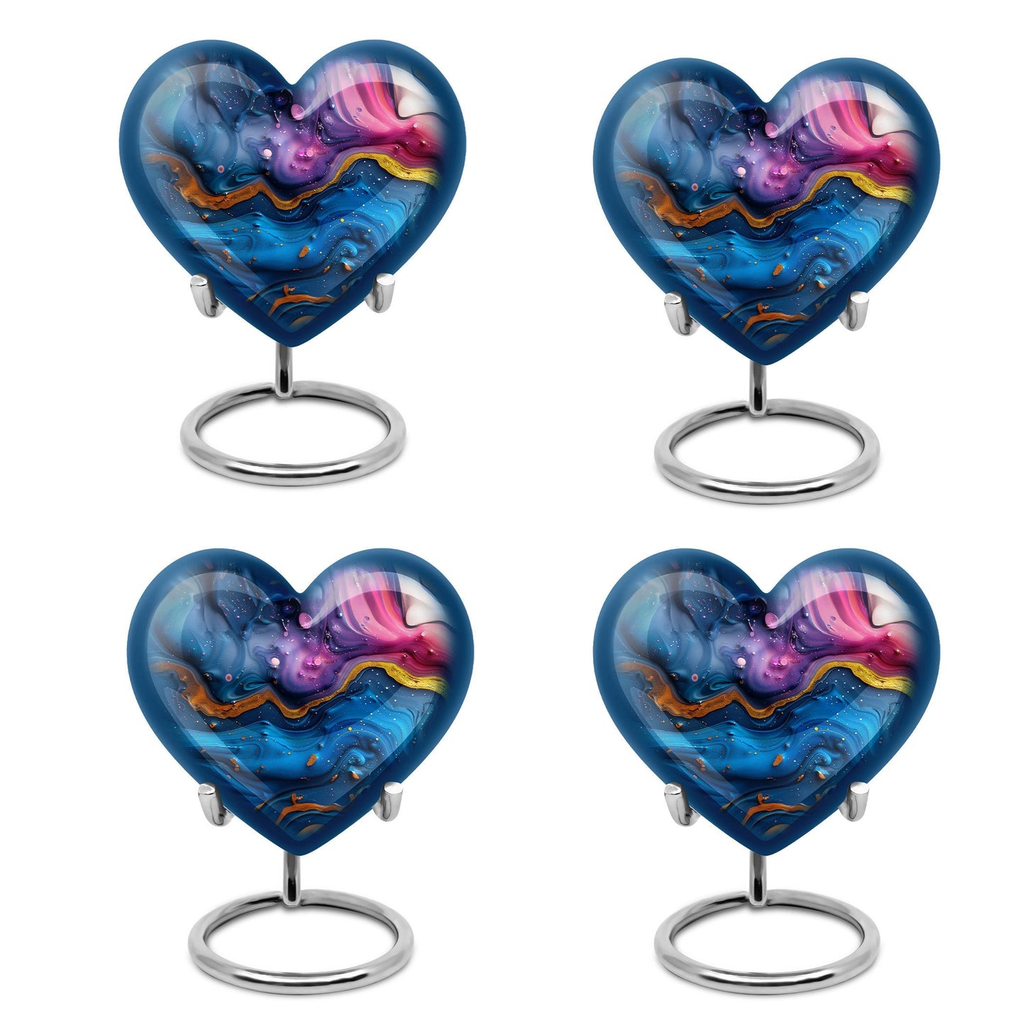 abstract heart design cremation urn for men