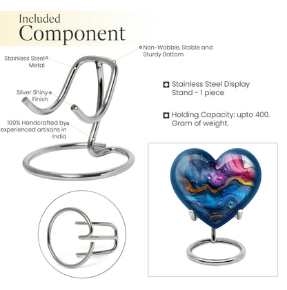 abstract heart design cremation urn for men