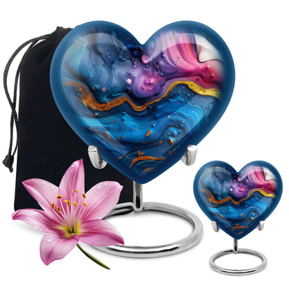 abstract heart design cremation urn for men