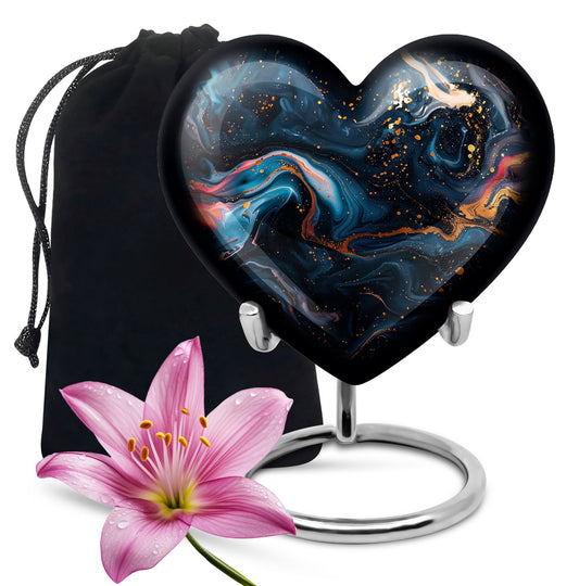 10-inch Abstract Heart Urn