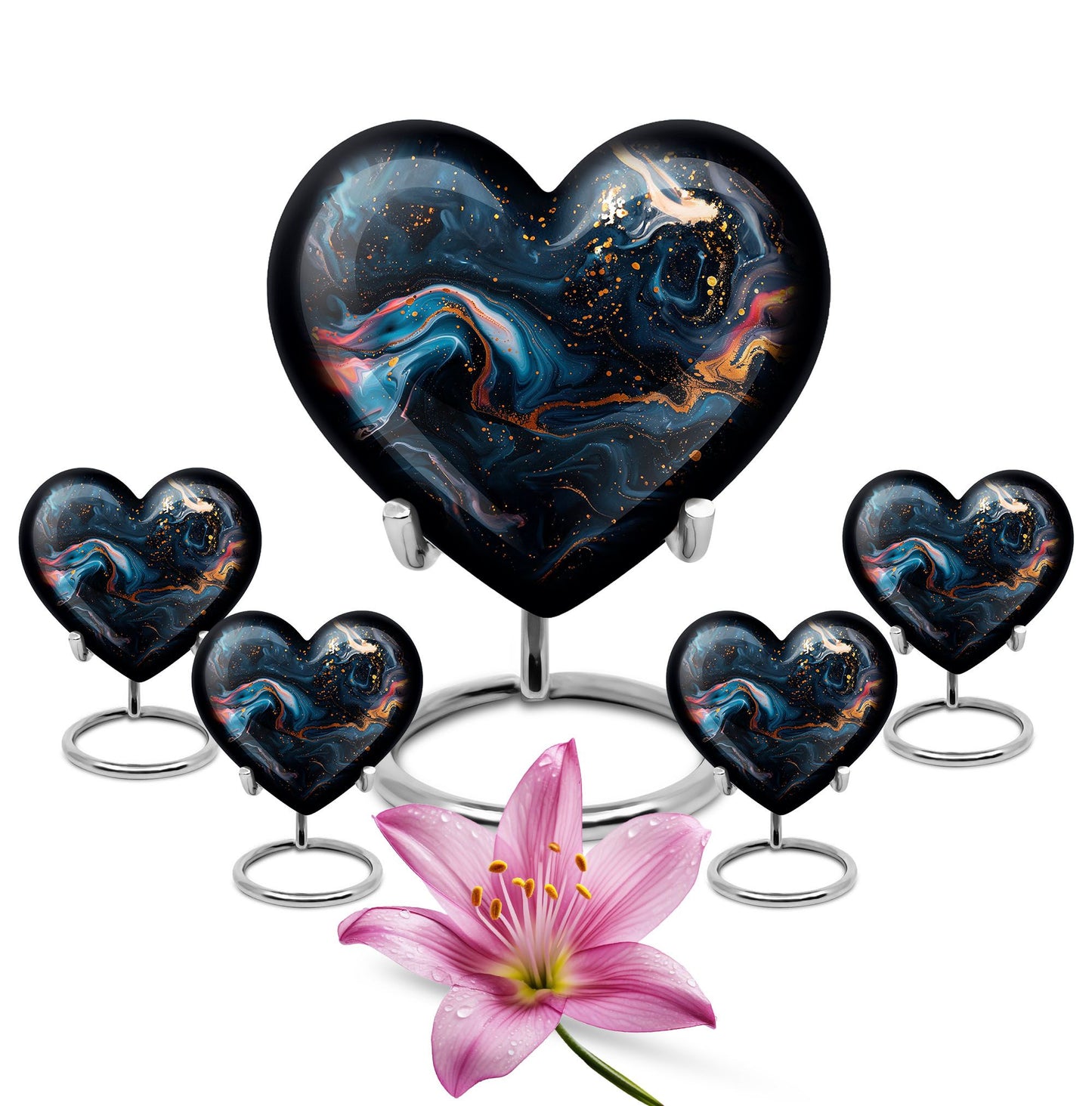 10-inch Abstract Heart Urn