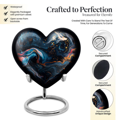 10-inch Abstract Heart Urn