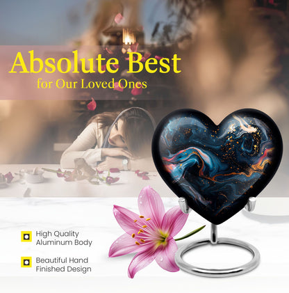 10-inch Abstract Heart Urn