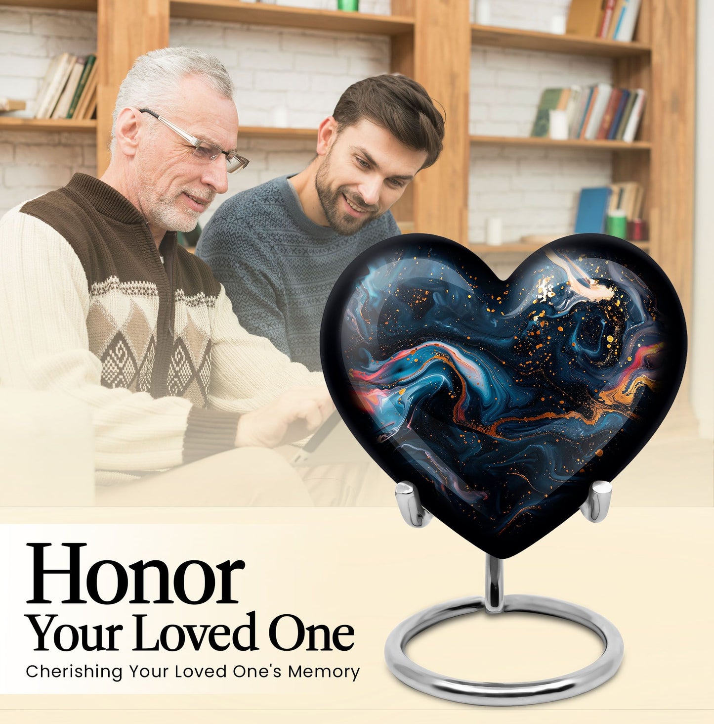 10-inch Abstract Heart Urn