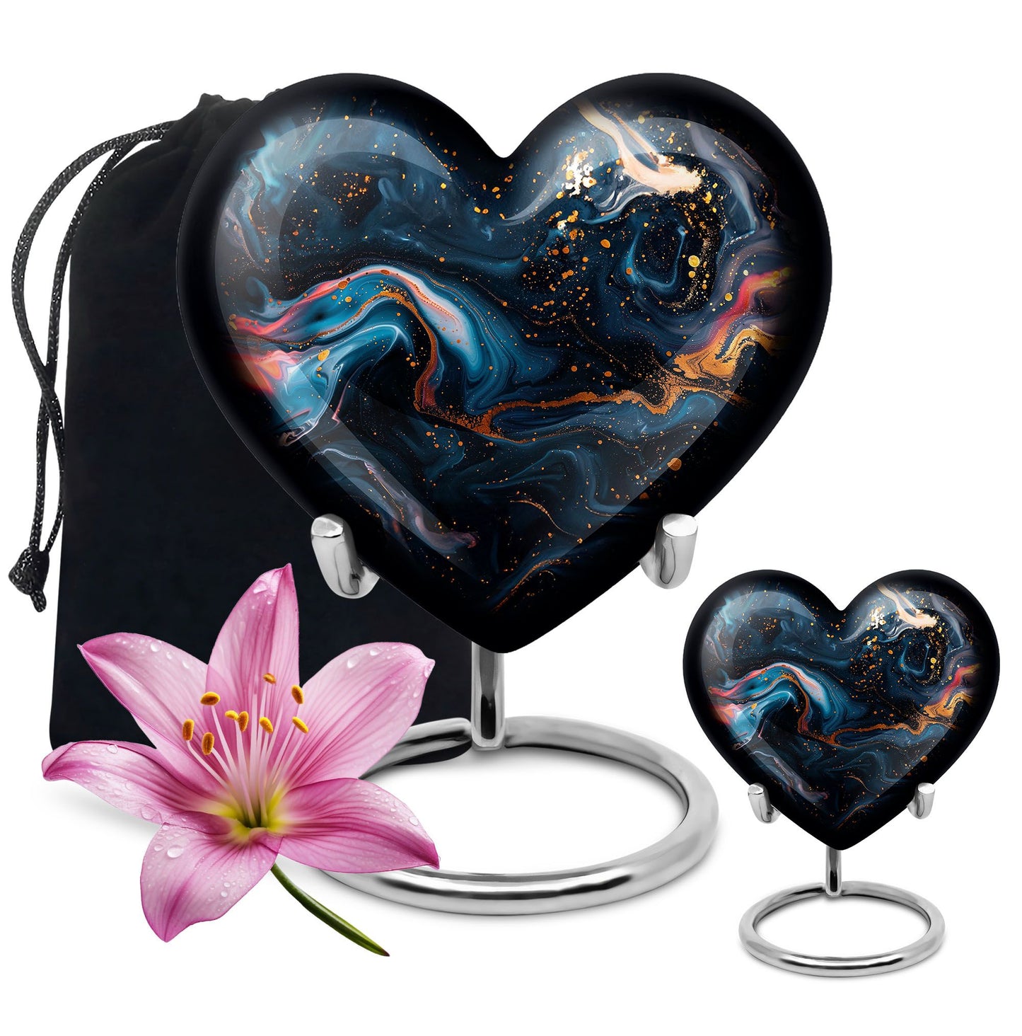 10-inch Abstract Heart Urn