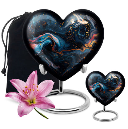 10-inch Abstract Heart Urn