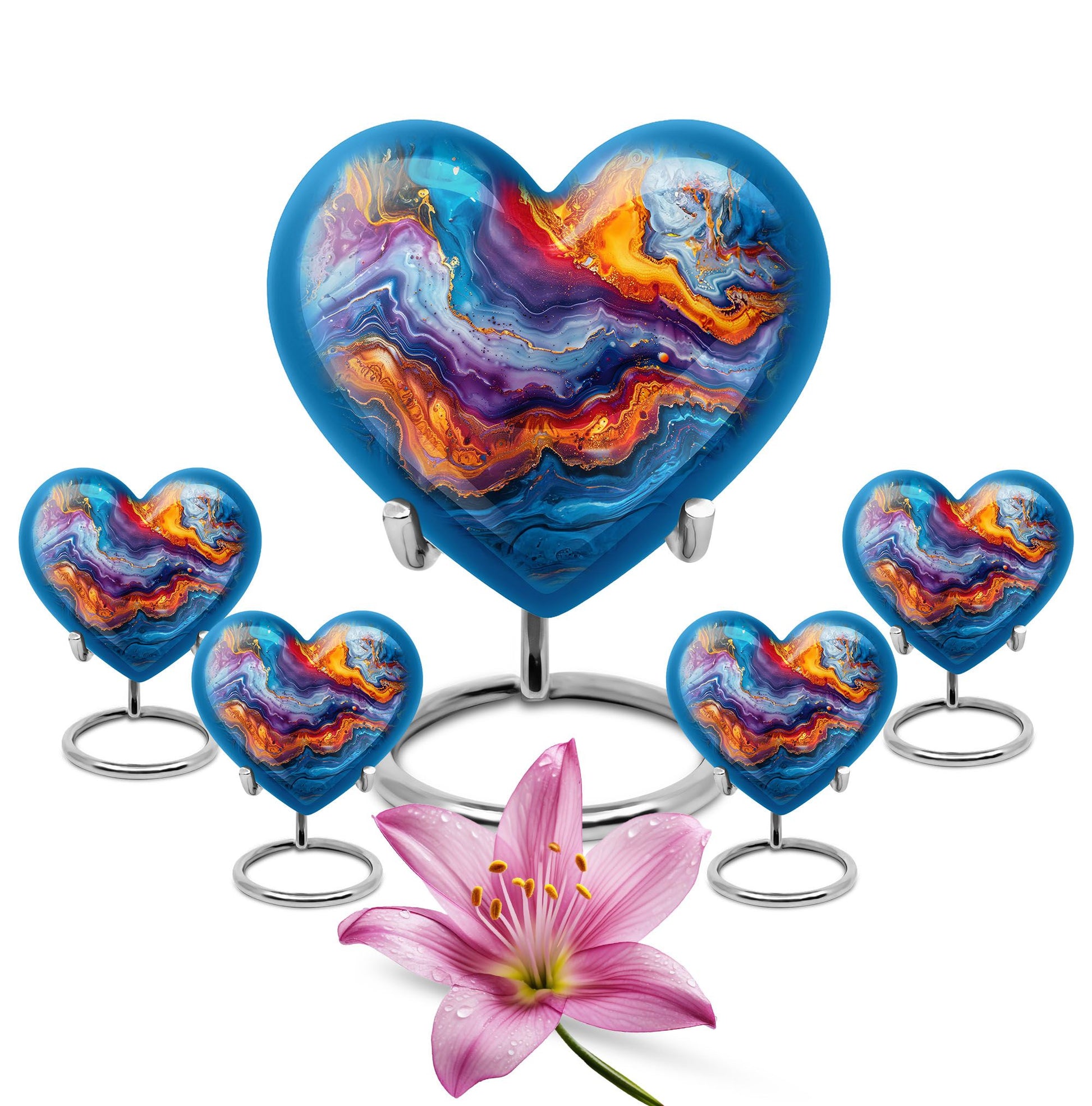 abstract heart urn for adult male ashes