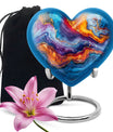 abstract heart urn for adult male ashes