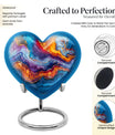 abstract heart urn for adult male ashes