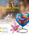 abstract heart urn for adult male ashes