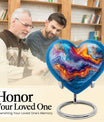 abstract heart urn for adult male ashes
