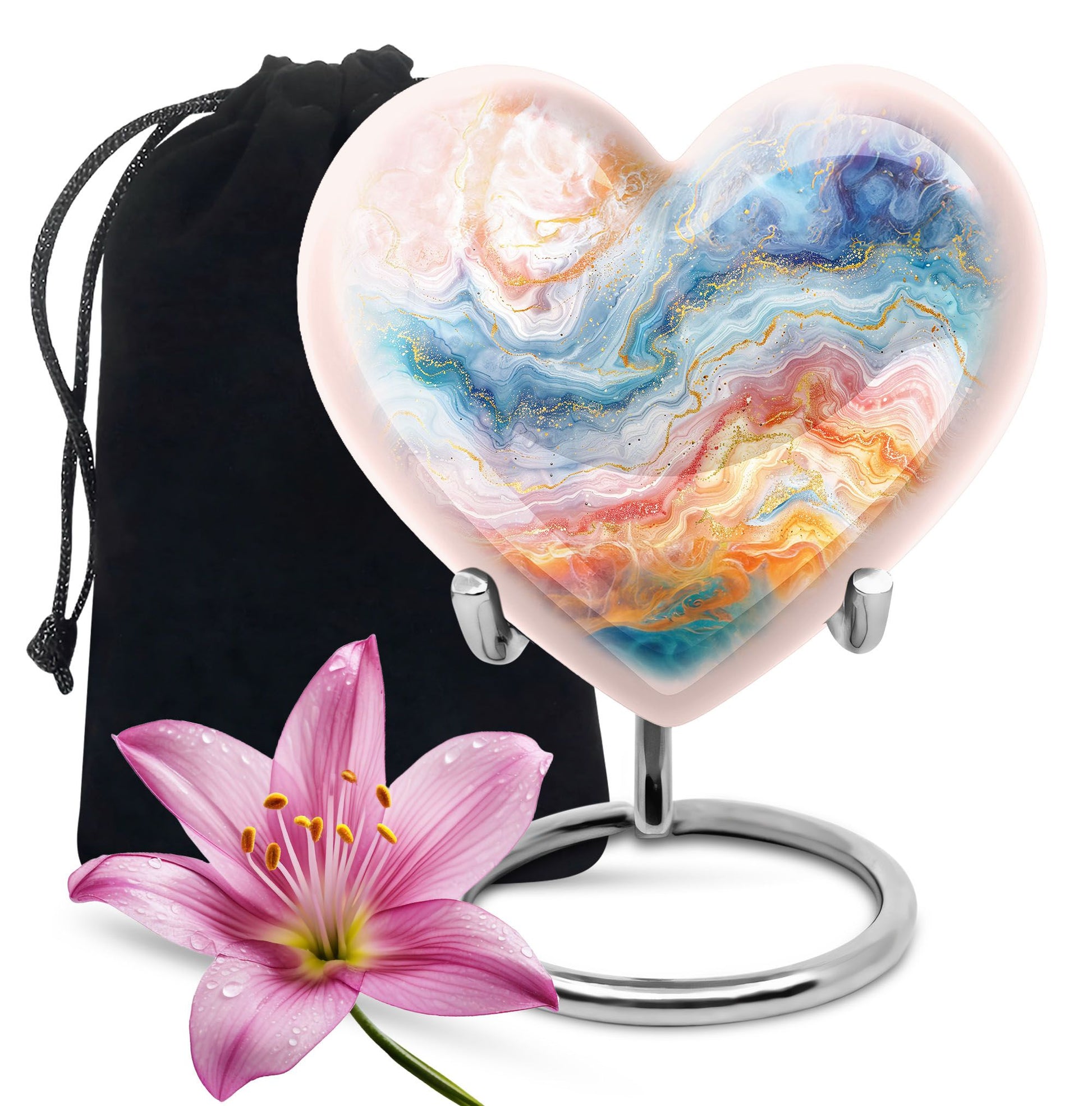 Abstract Heart Urn