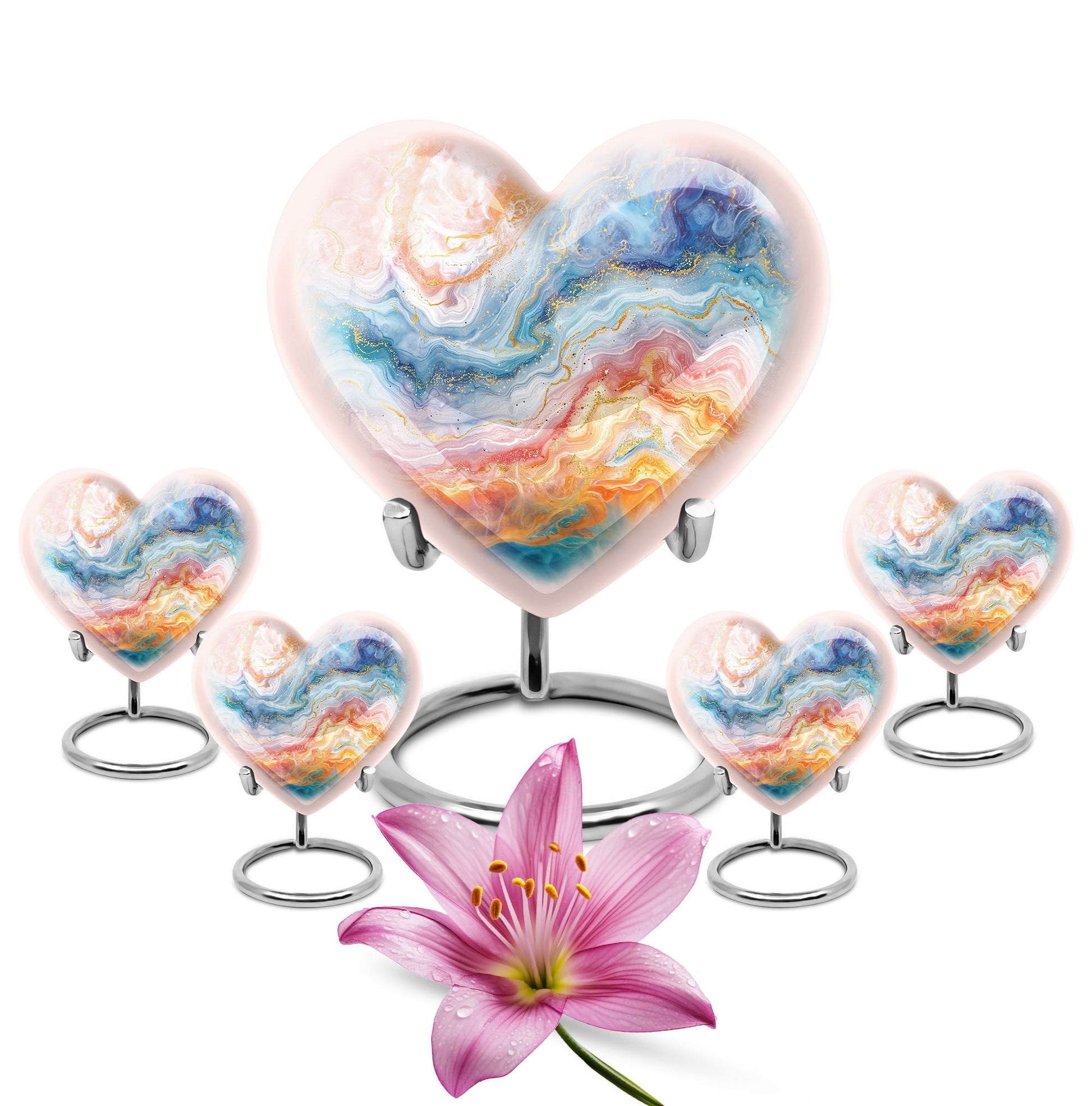 Abstract Heart Urn