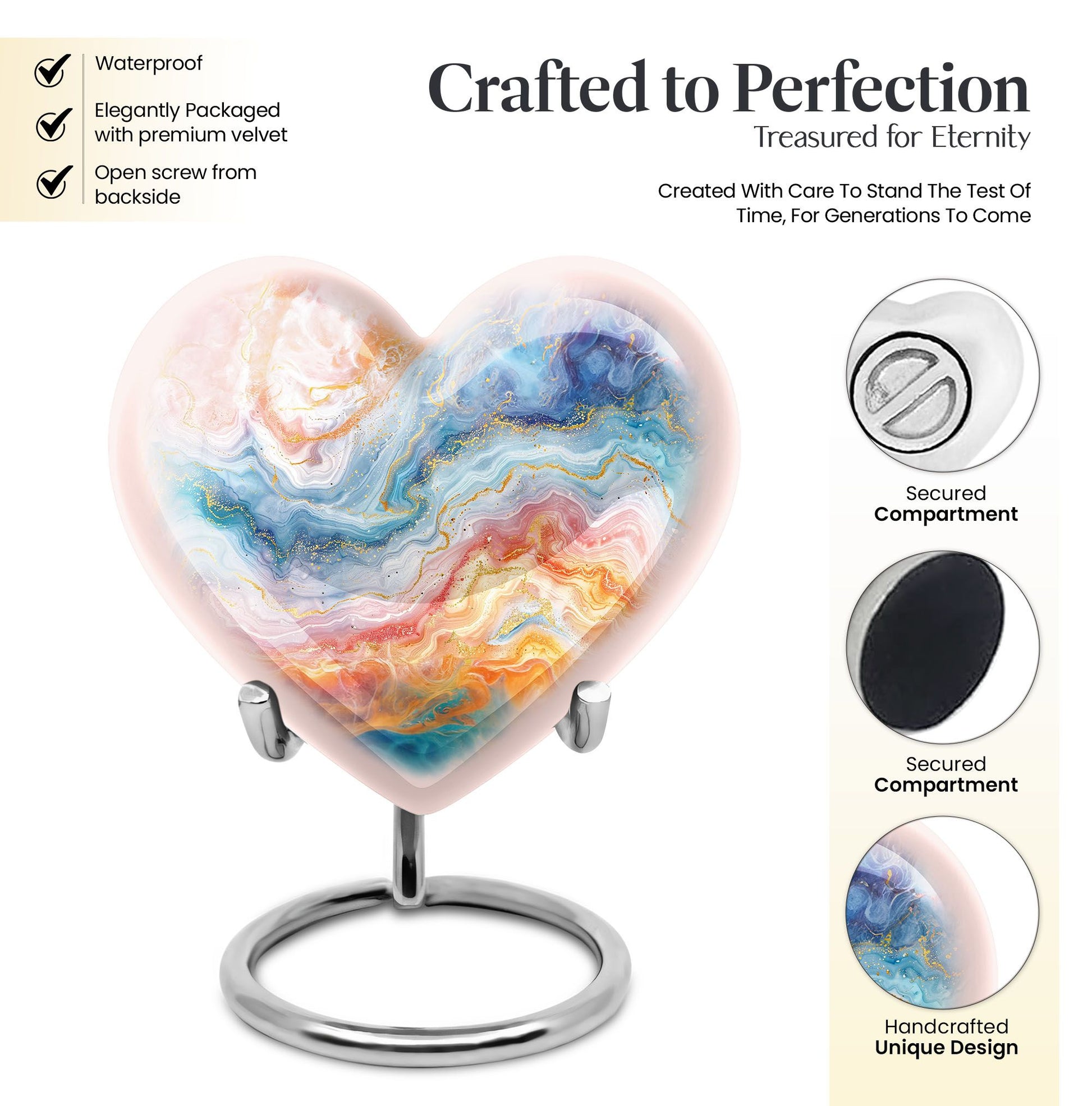 Abstract Heart Urn