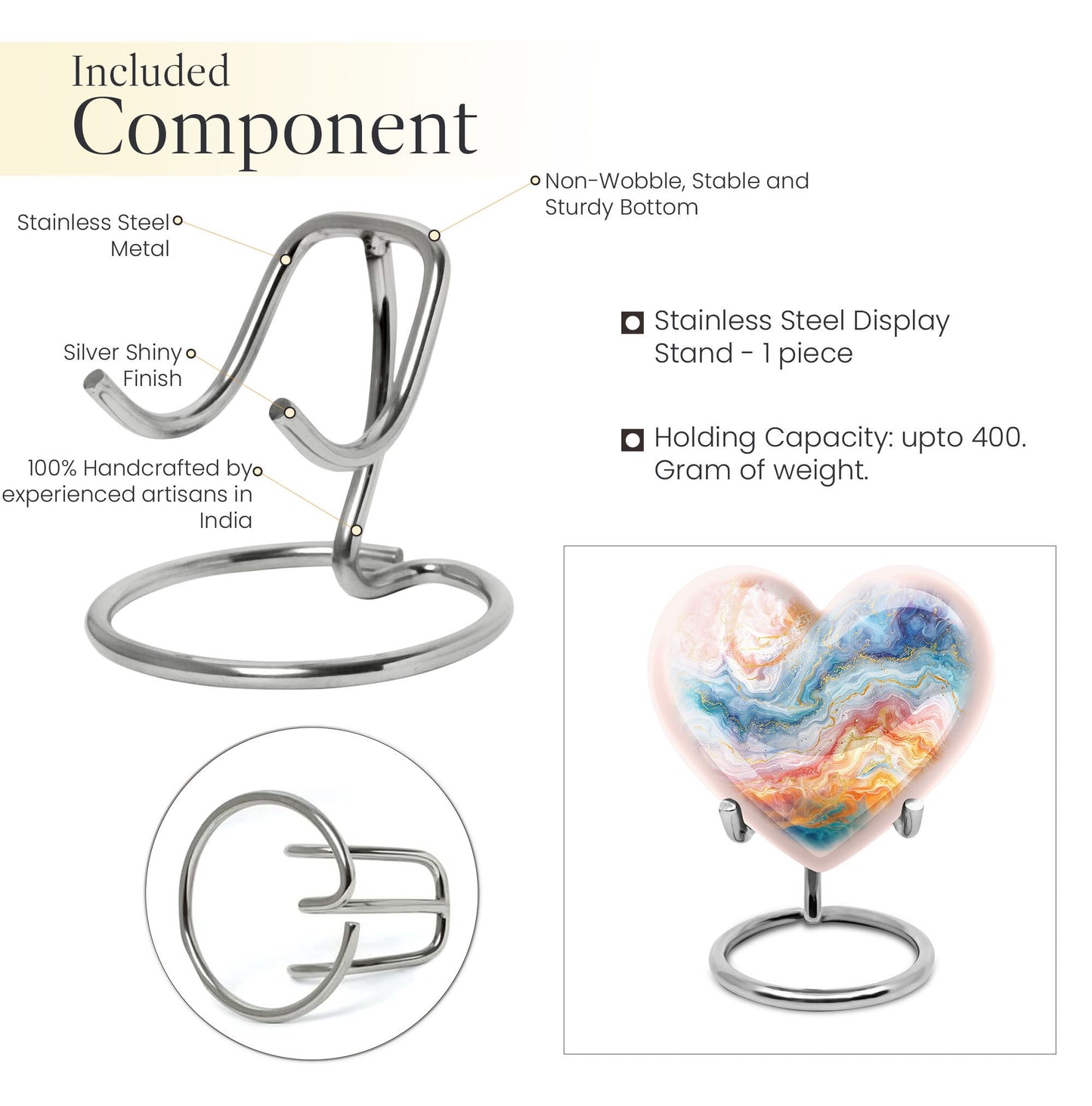 Abstract Heart Urn