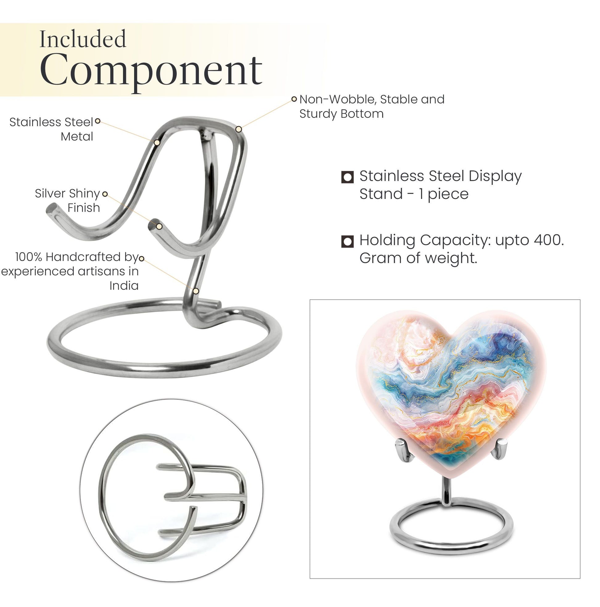 Abstract Heart Urn
