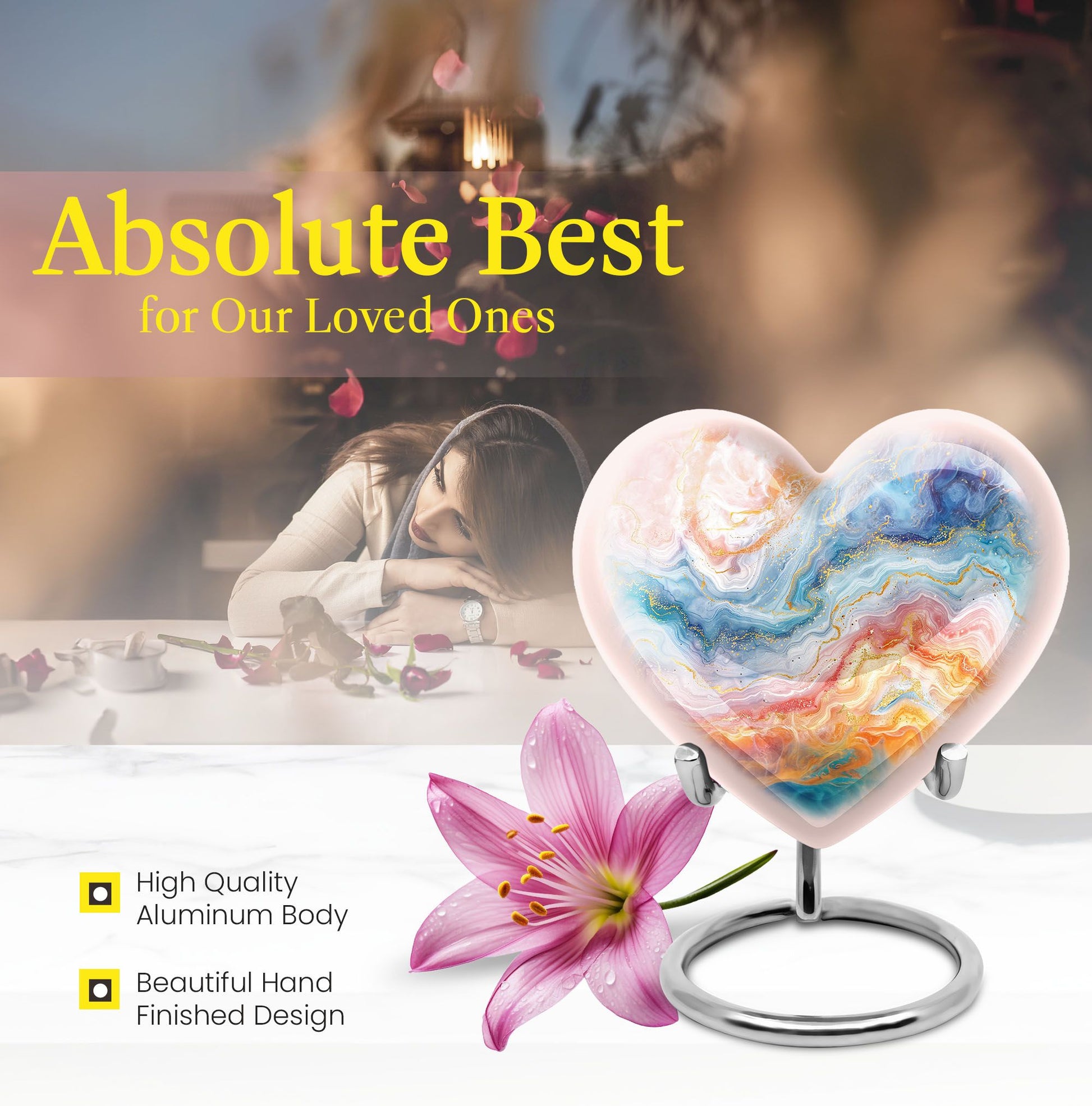 Abstract Heart Urn