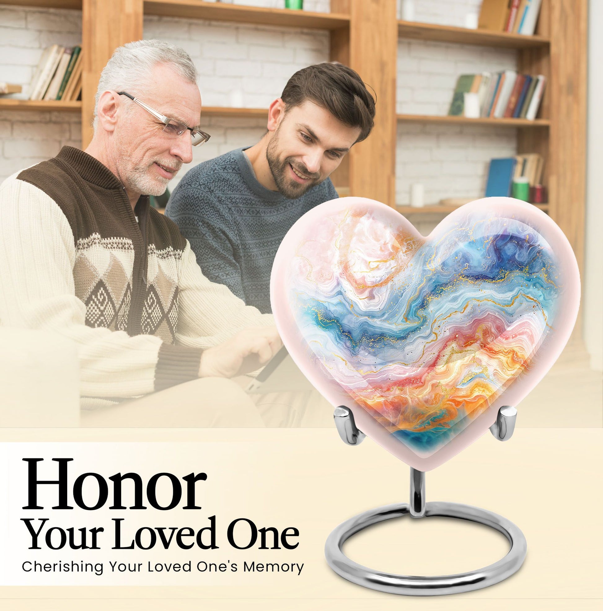 Abstract Heart Urn
