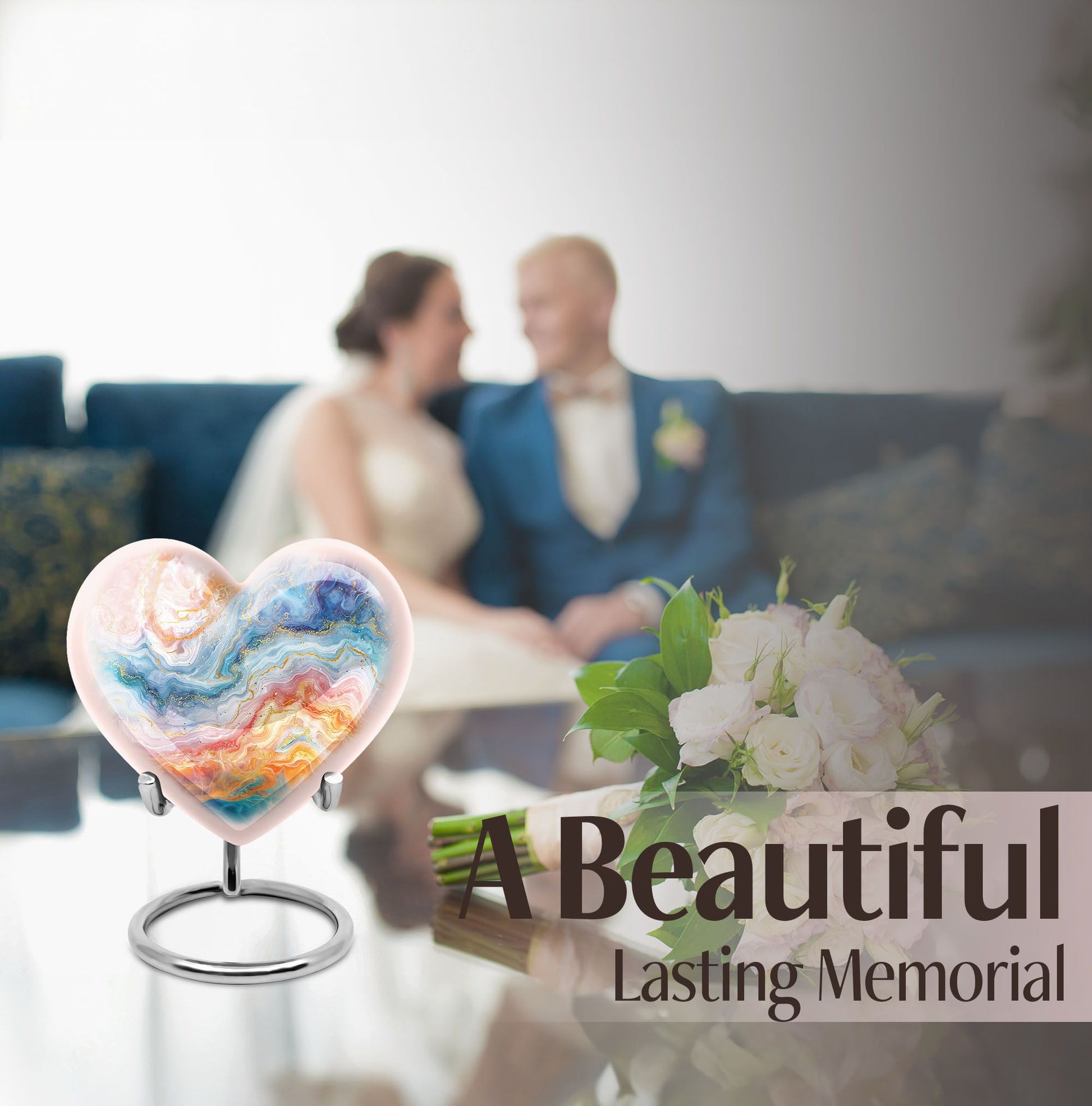 Abstract Heart Urn