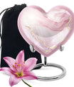 Pink Marble Pattern Adult Cremation Urn - Abstract Ash Urns For Mom