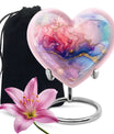 Watercolor Swirl Abstract Cremation Urn for Ashes - Pink Urn For Mom
