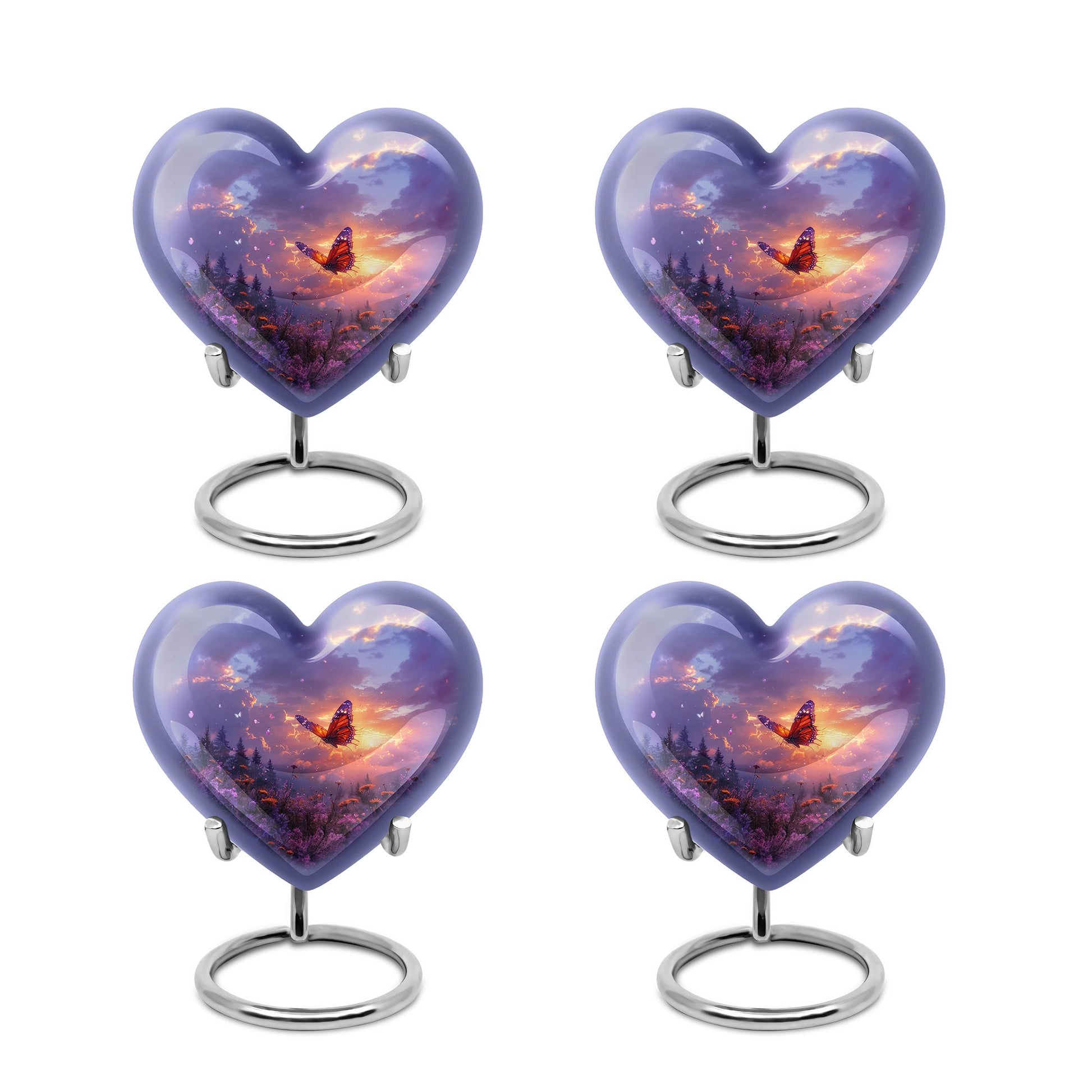 Monarch Butterfly Cremation Urn For Ashes - Purple Urns For Funeral
