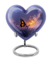 Purple Meadow Urn For Ashes - Monarch Butterfly Funeral Urn For Women