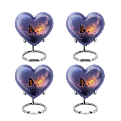 Purple Personalized Butterfly Cremation Urn for Women - 10-inch, 200 cu in - Yatskia