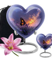 Purple Meadow Urn For Ashes - Monarch Butterfly Funeral Urn For Women