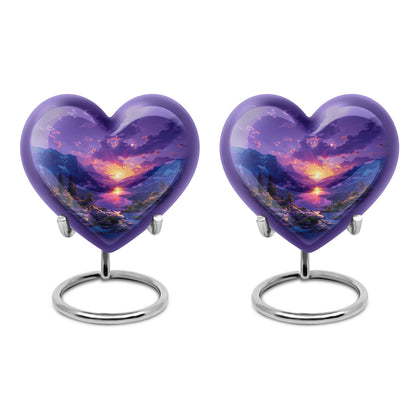 Purple Personalized Fish Cremation Urn for Pet Ashes - 10-inch, 200 cu in - Yatskia