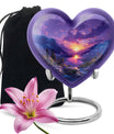Purple Meadow Urn For Human Ashes Large - Mountain Valley Urn For Funeral