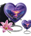 Purple Meadow Urn For Human Ashes Large - Mountain Valley Urn For Funeral
