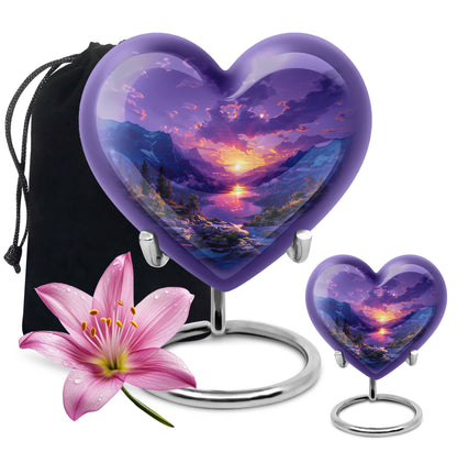 Purple Personalized Fish Cremation Urn for Pet Ashes - 10-inch, 200 cu in - Yatskia