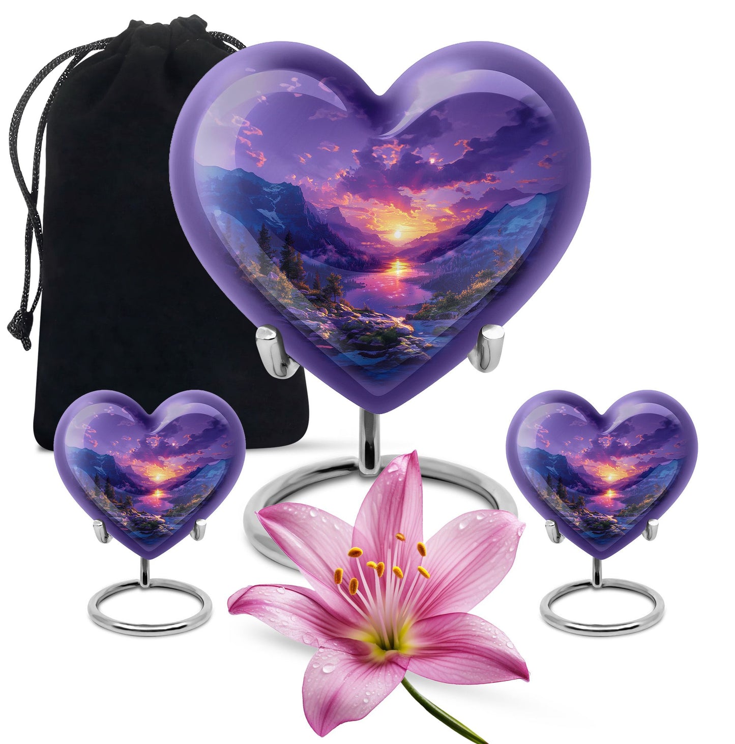 Purple Personalized Fish Cremation Urn for Pet Ashes - 10-inch, 200 cu in - Yatskia