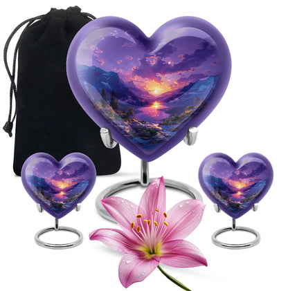 Purple Personalized Fish Cremation Urn for Pet Ashes - 10-inch, 200 cu in - Yatskia