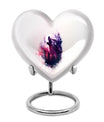 Howling Wolf Artistic Memorial Urn - White Cremation Urn For Ashes
