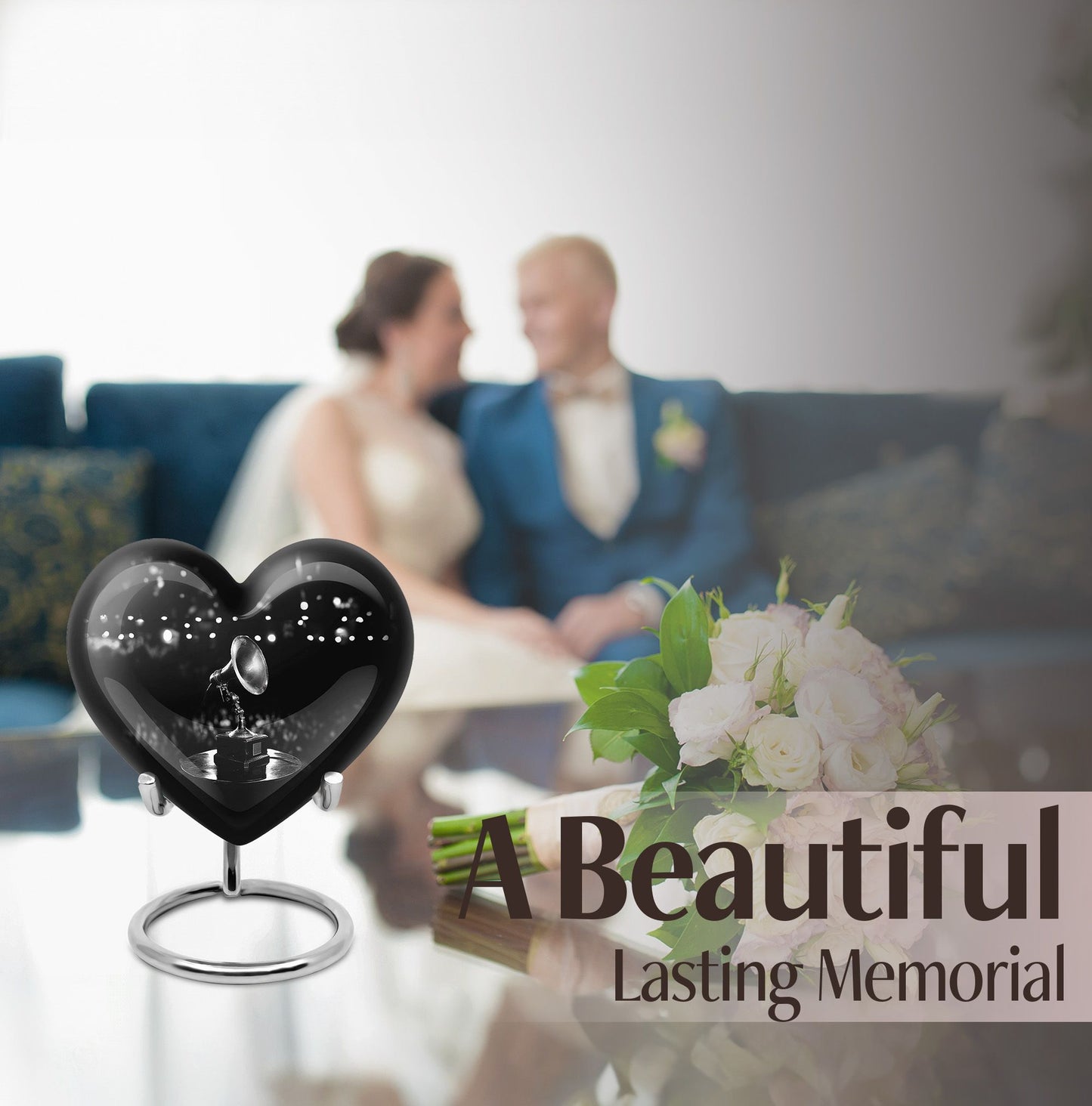 10-inch Gramophone Urn, classic memorial medium urn 