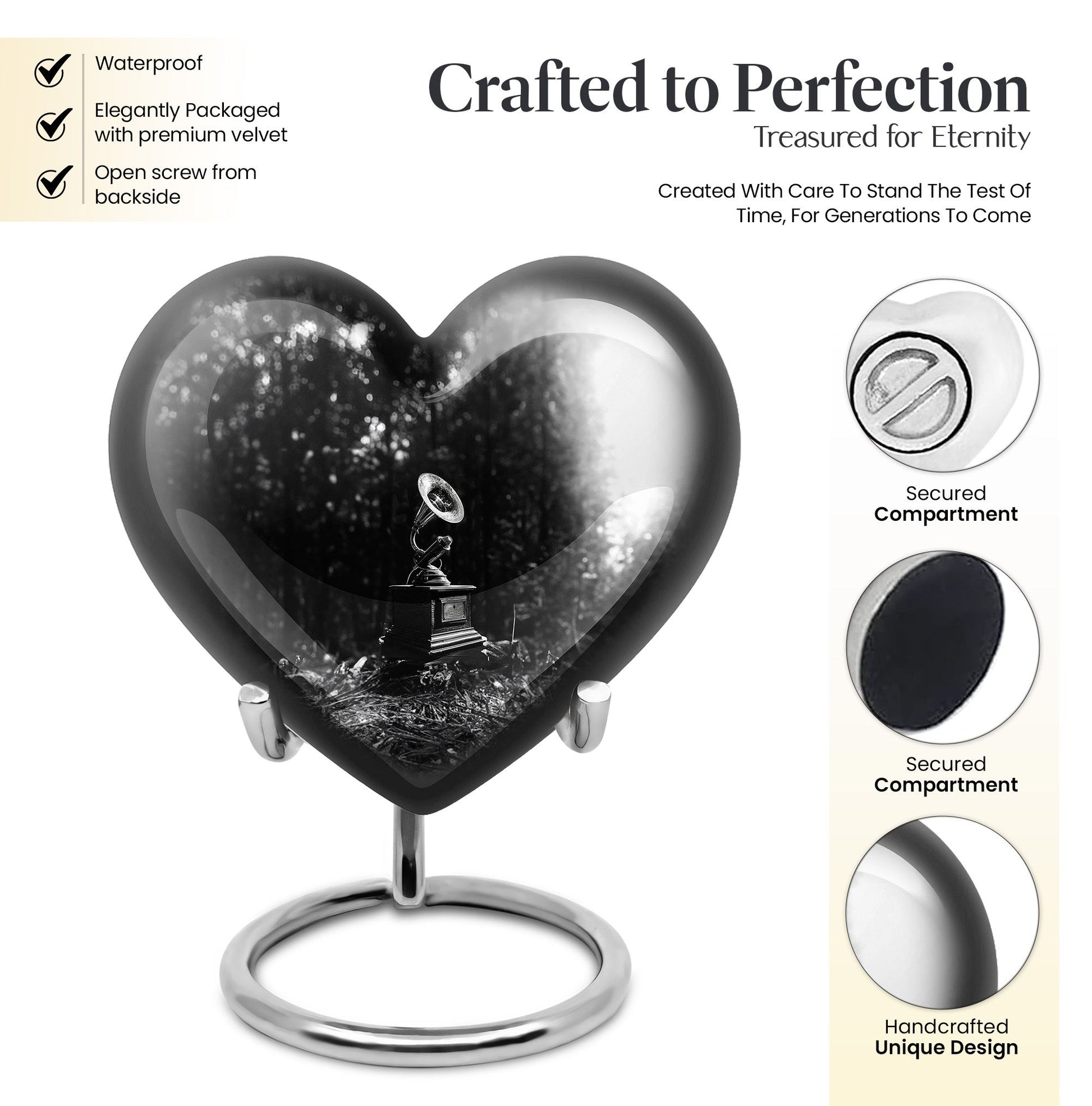 heart-shaped Gramophone Urn