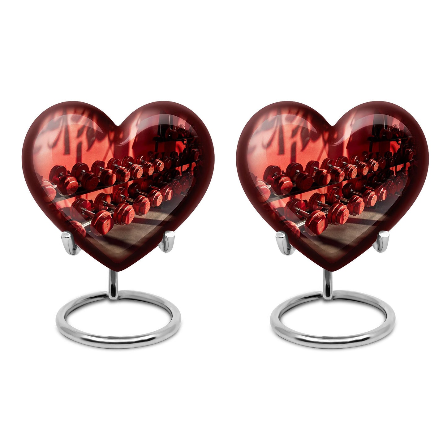 10 inch Dumbles Urn, aluminium heart design memorial urn for ashes adult