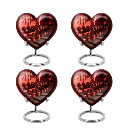 10 inch Dumbles Urn, aluminium heart design memorial urn for ashes adult