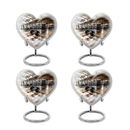 heart design memorial urn for human ashes