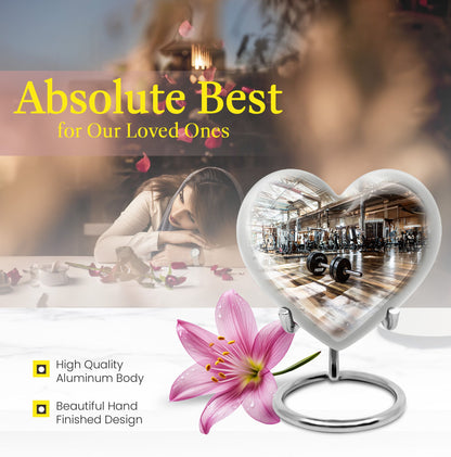 heart design memorial urn for human ashes