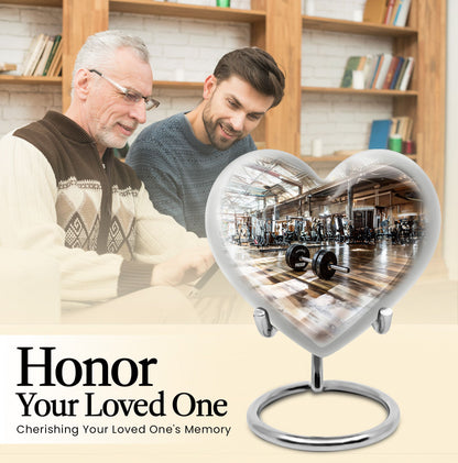 heart design memorial urn for human ashes