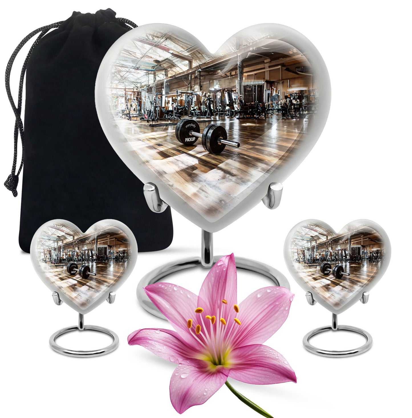 heart design memorial urn for human ashes