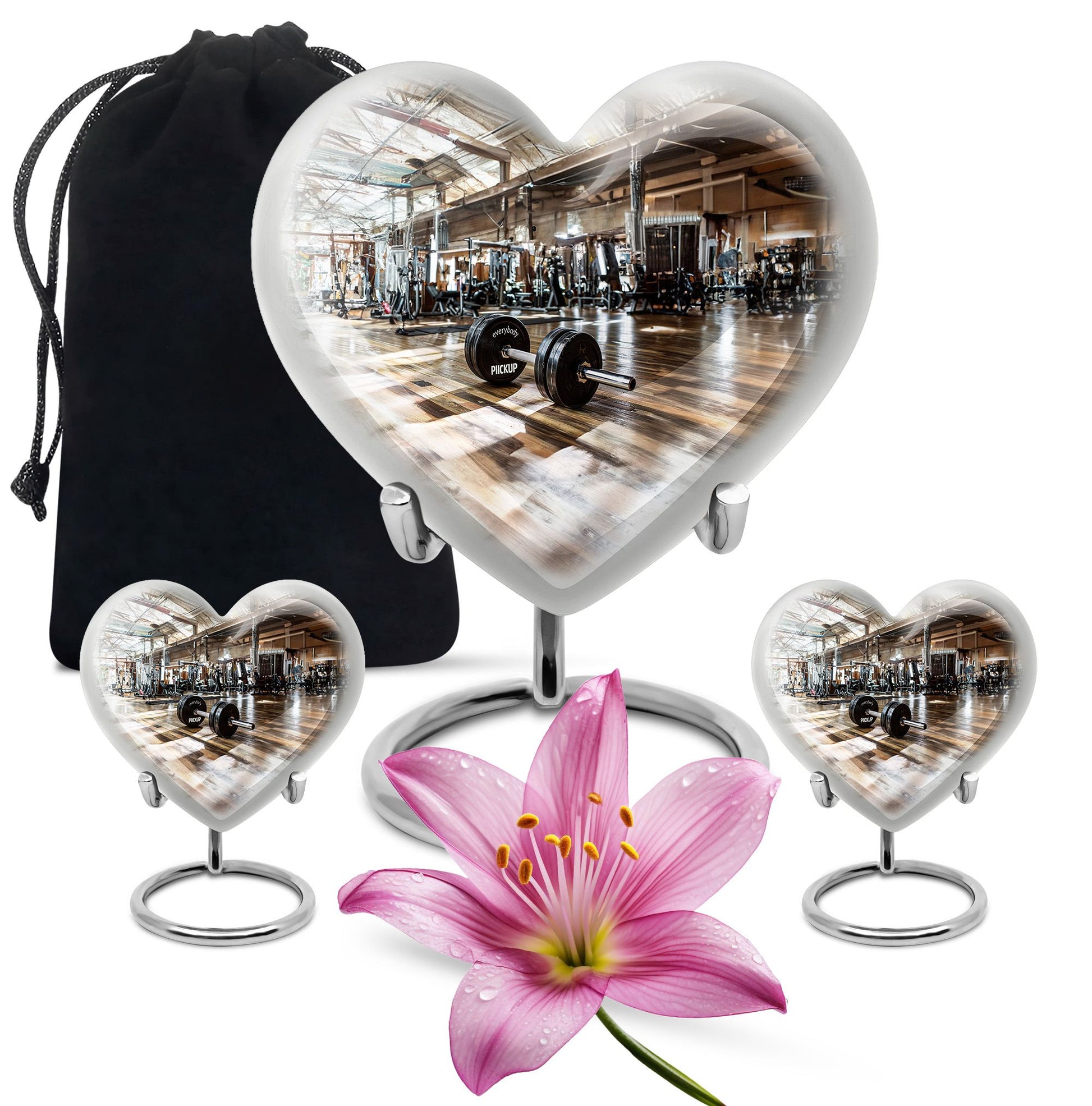 heart design memorial urn for human ashes