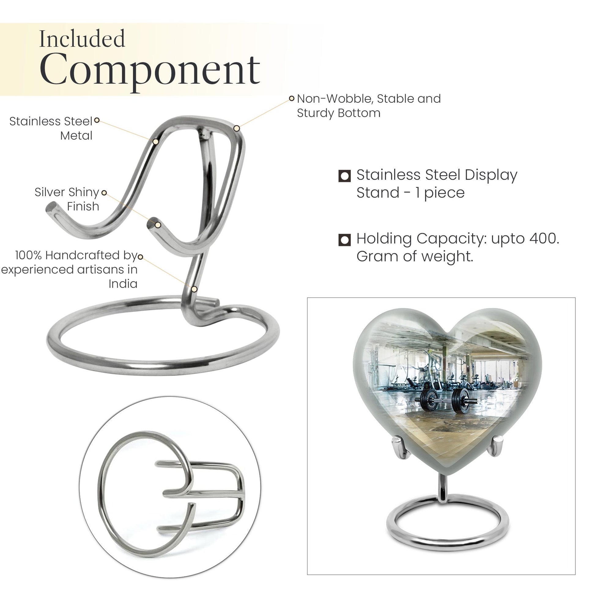 Heart Dumbles Urn