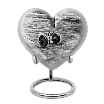 10-inch Abstract Heart Design Dumbles Urn for ashes, 