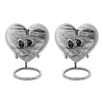 10-inch Abstract Heart Design Dumbles Urn for ashes, 
