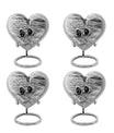10-inch Abstract Heart Design Dumbles Urn for ashes, 
