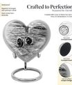 10-inch Abstract Heart Design Dumbles Urn for ashes, 